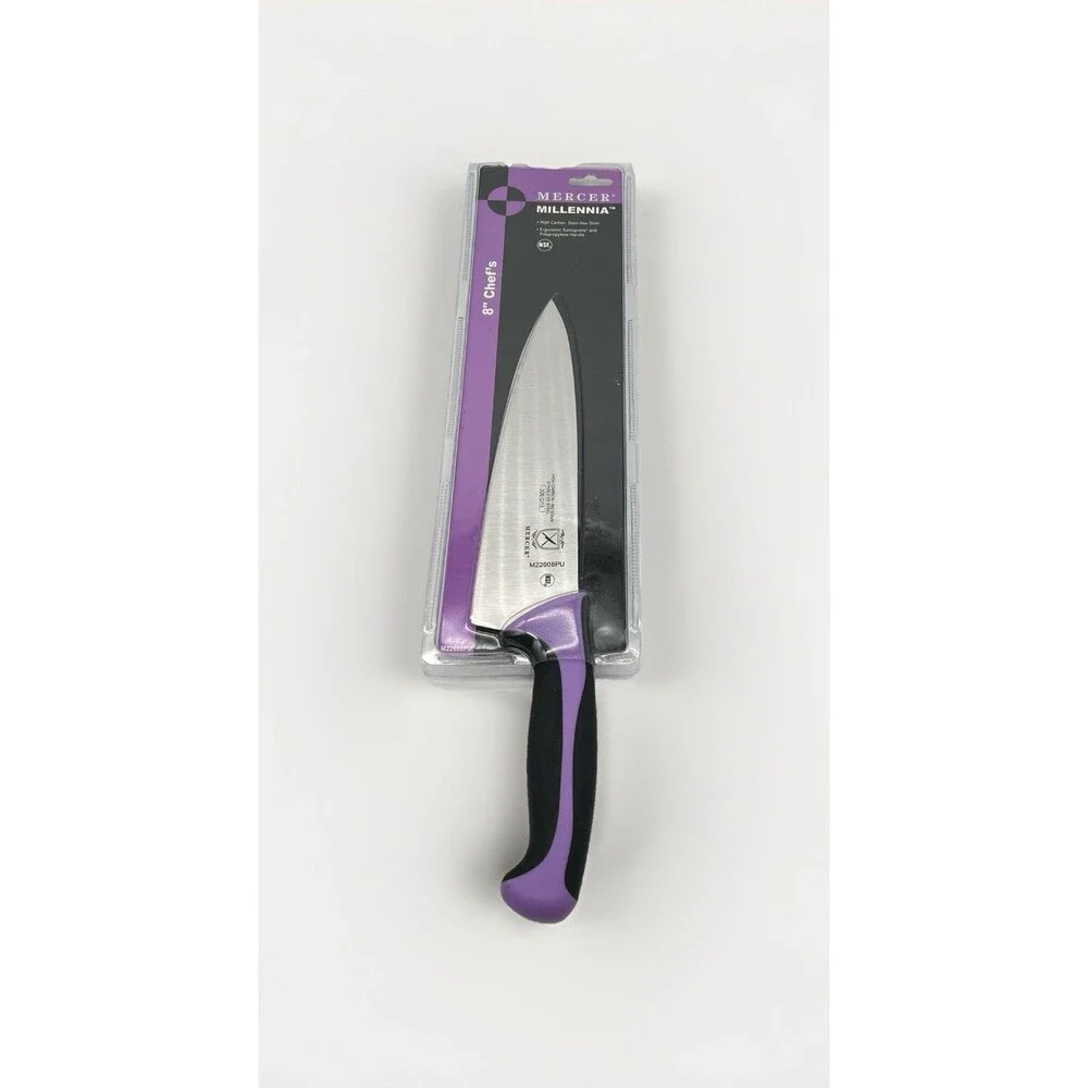 Mercer Culinary Millennia Purple Handle, 8-Inch, Chef's Knife M22608PU